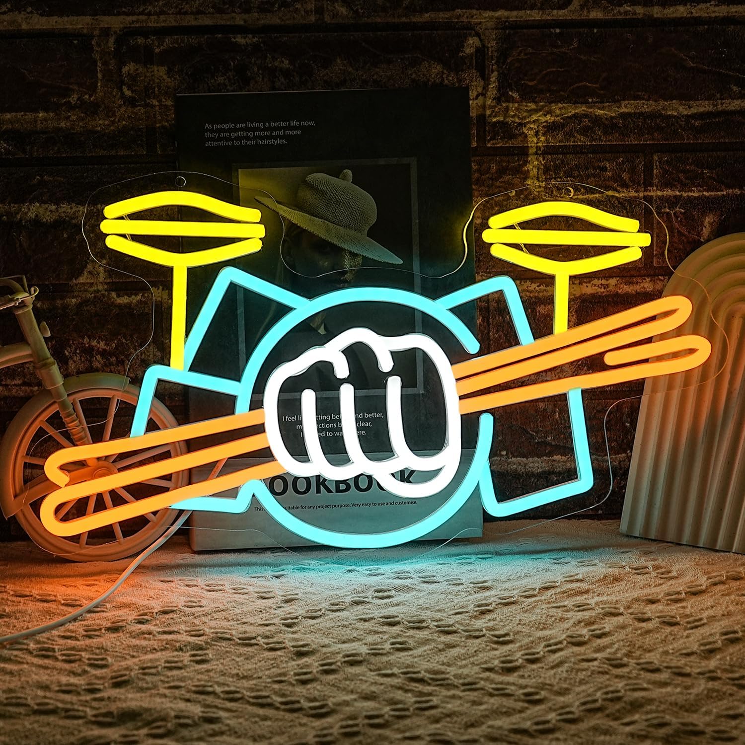Lighting Decor Ideas - Davul Seti Neon Tabela USB Güçlü