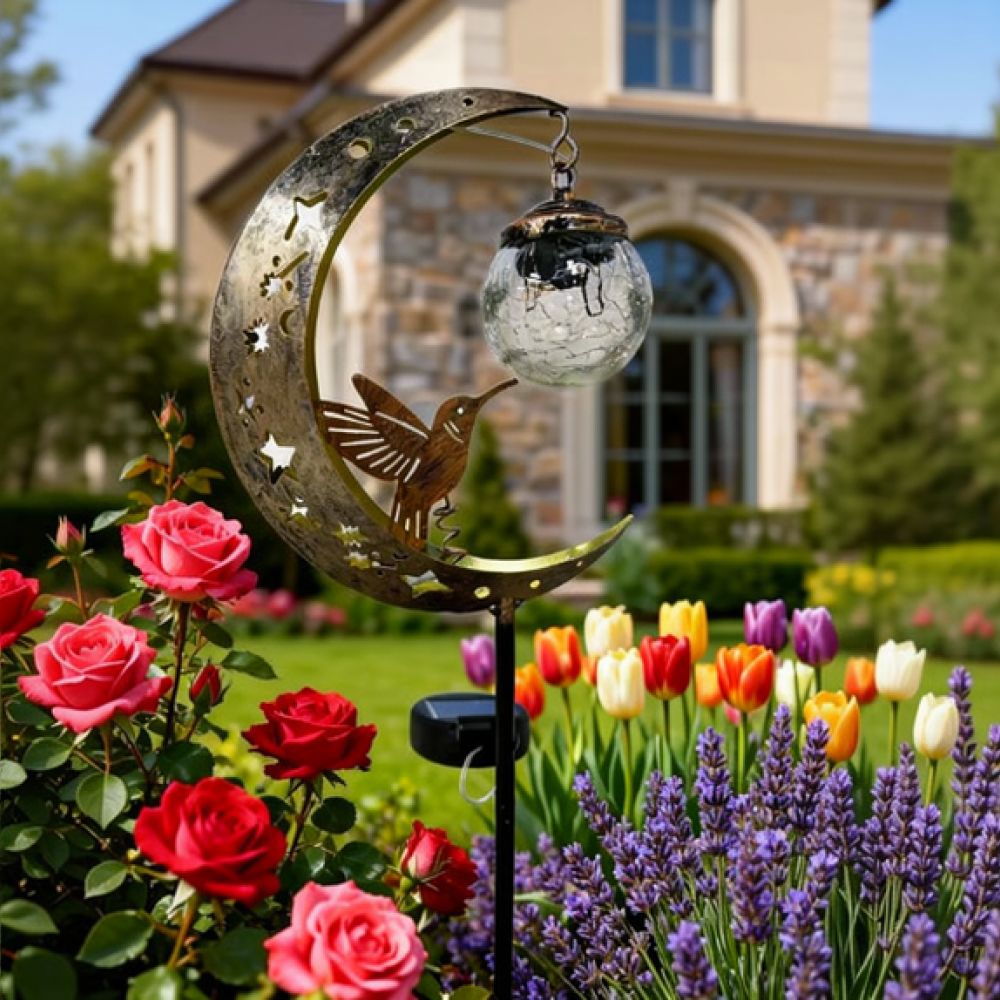 Outdoor Lighting Decor Ideas - Dekoratif Güneş Enerjili Sinek Kuşu Ay
