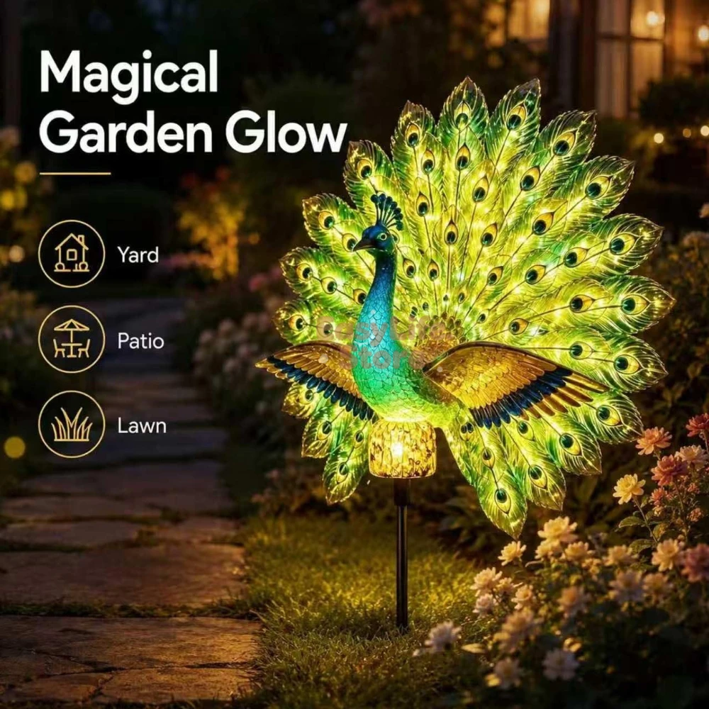 Lighting Decor Ideas - Güneş Enerjili Tavus Kuşu Bahçe Heykeli,