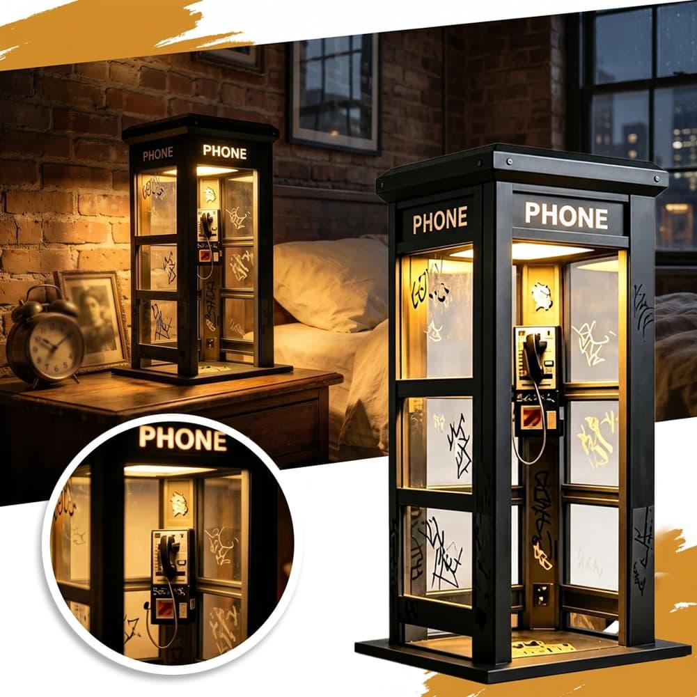 Lighting Decor Ideas - Retro Graffiti Telefon Kulübesi Masa Lambası