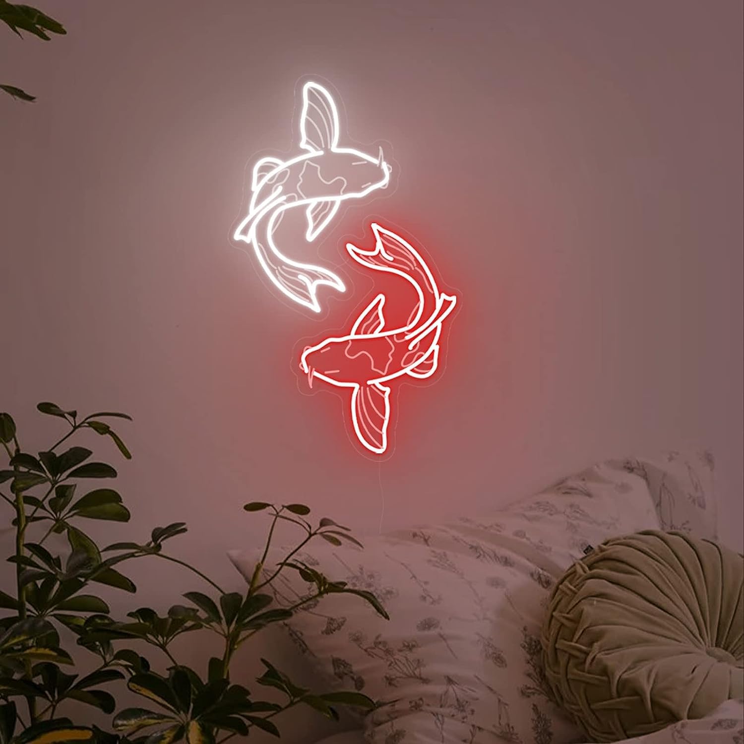 Japanese Lighting Decor - Koi Balığı Neon Tabela USB LED