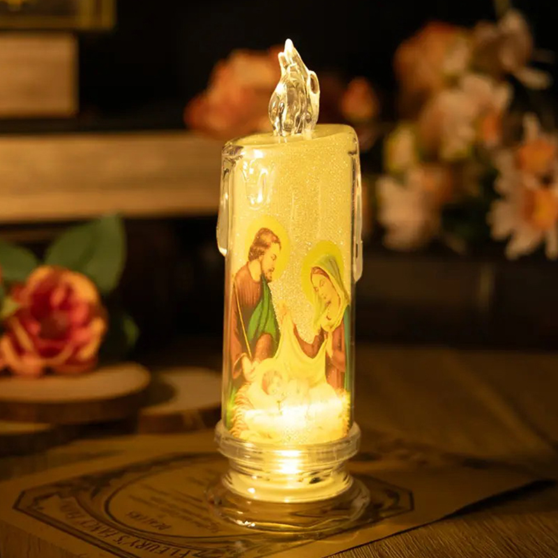 Lighting Decor Ideas - İsa Meryem Mesih LED Mum Lambası