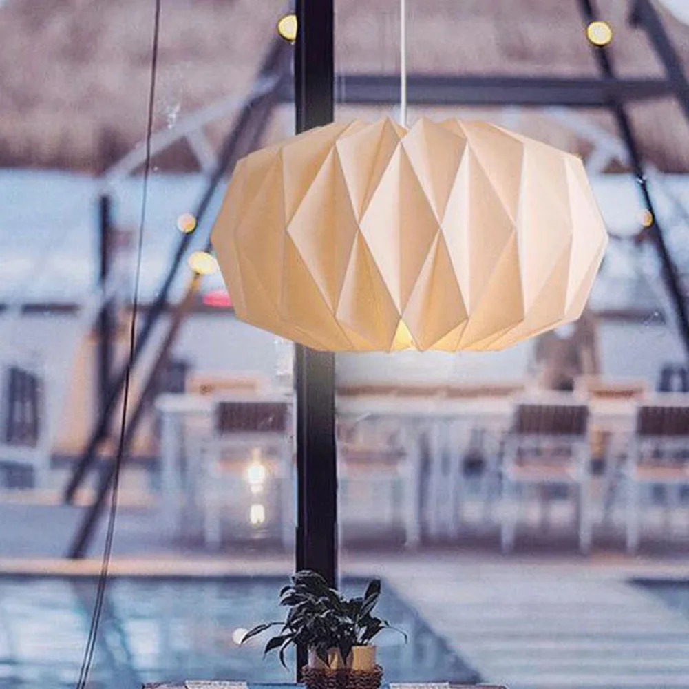 Geometric Lamp Shade - Kağıt fener gölge İskandinav tarzı katlanır