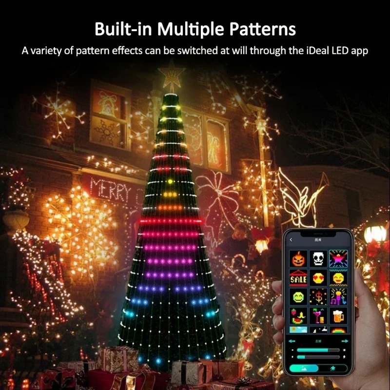 Lighting Tree Decor - Noel Yıldızı Ağaç Işıkları RGB LED,