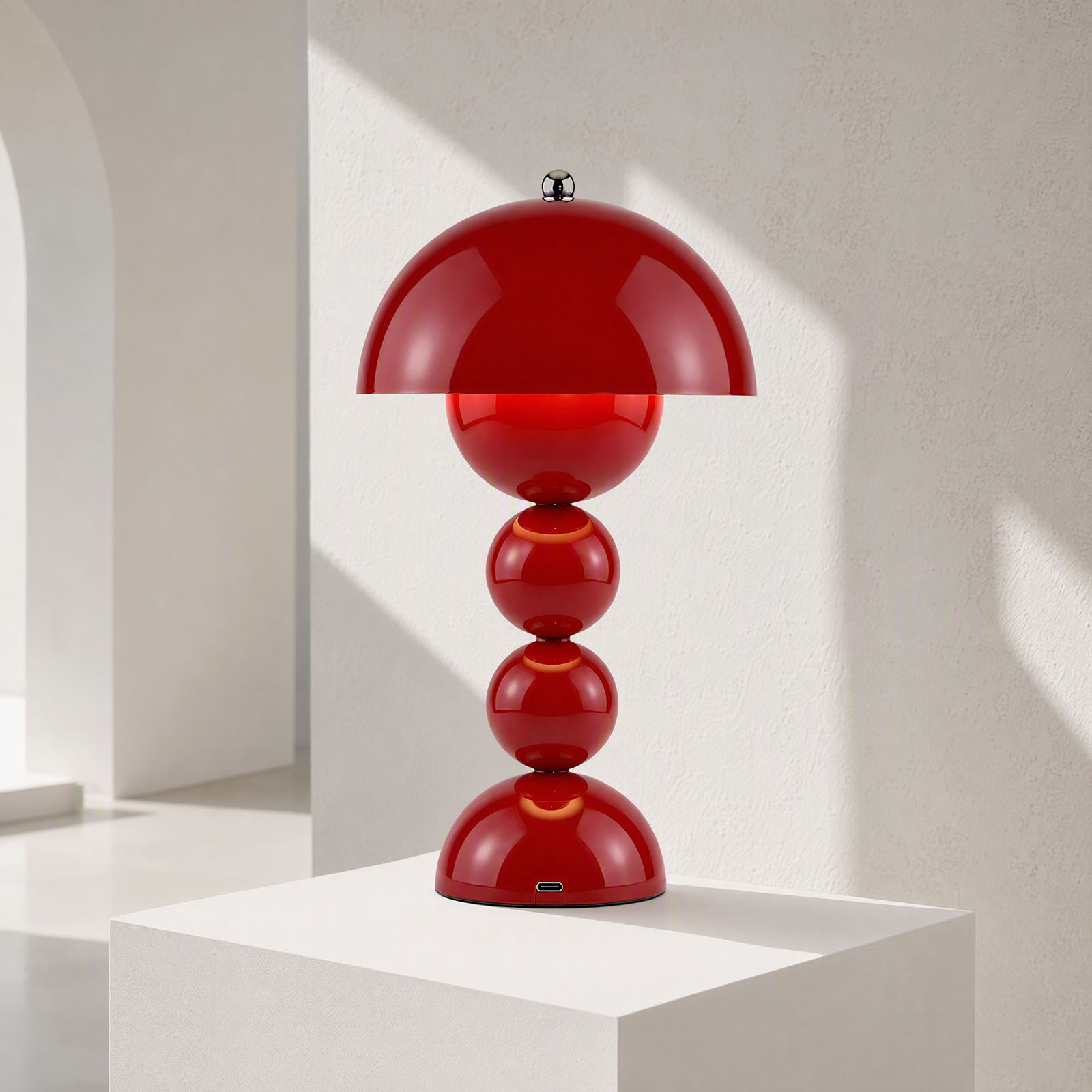 Lighting Decor - Vintage Mantar Masa Lambası USB LED
