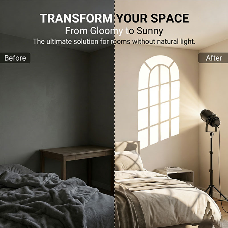 Sunset Lamp Projection - 15W Sanal Sahte Pencere Projeksiyon Lambası