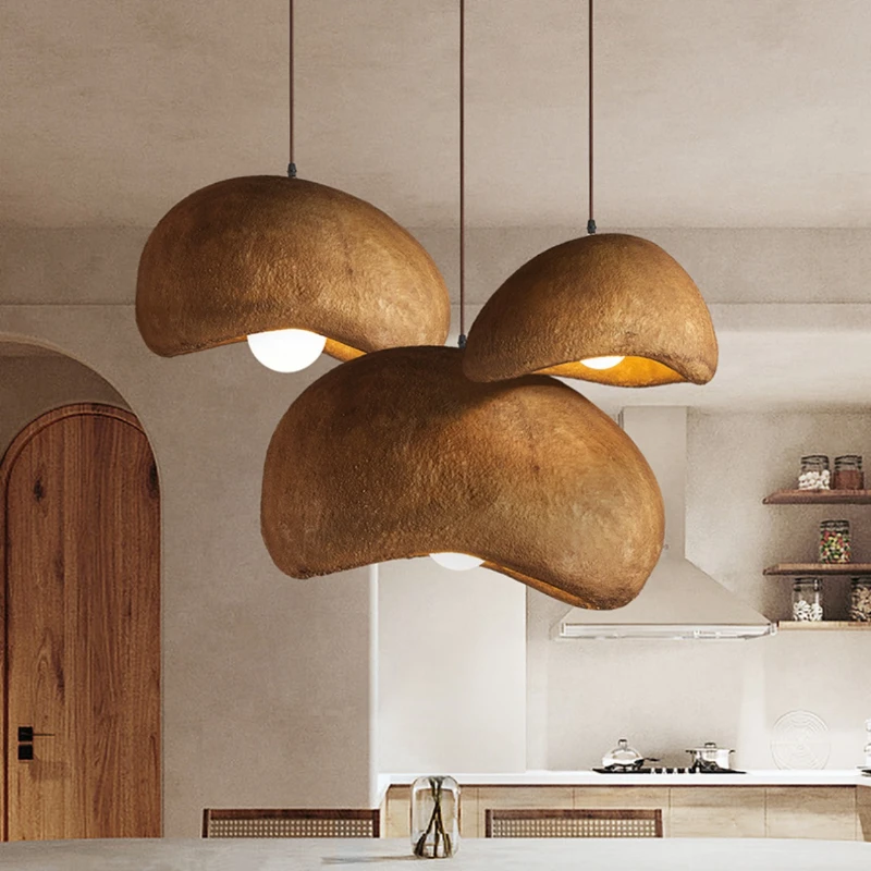 Japanese Lighting Decor - Wabi-sabi Led kolye ışıkları japon ekmek