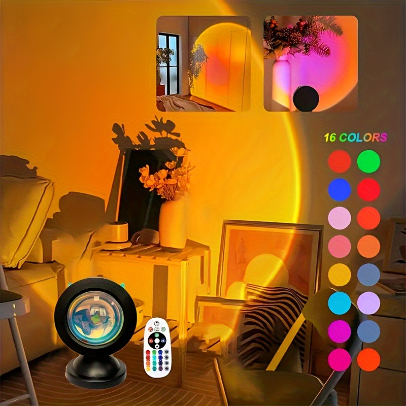 Sunset Lamp Projection - 1 adet Canlı Gün Batımı Projeksiyon