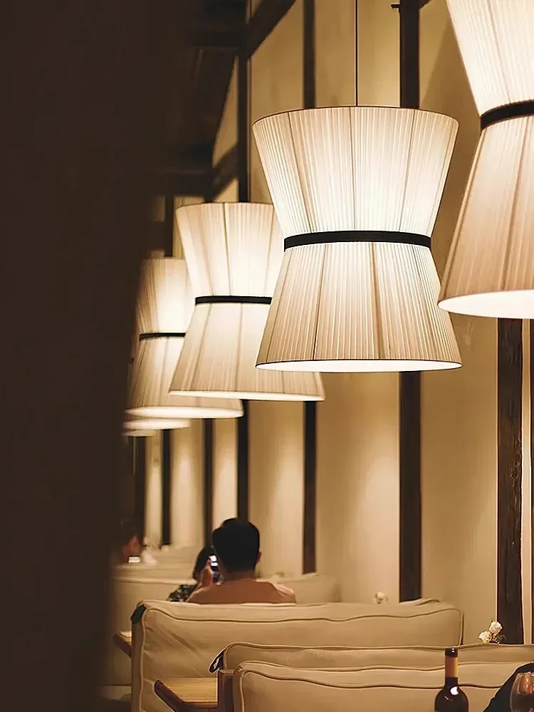 Japanese Lighting Decor - Modern Japon Wabi Sabi Kumaş Avize