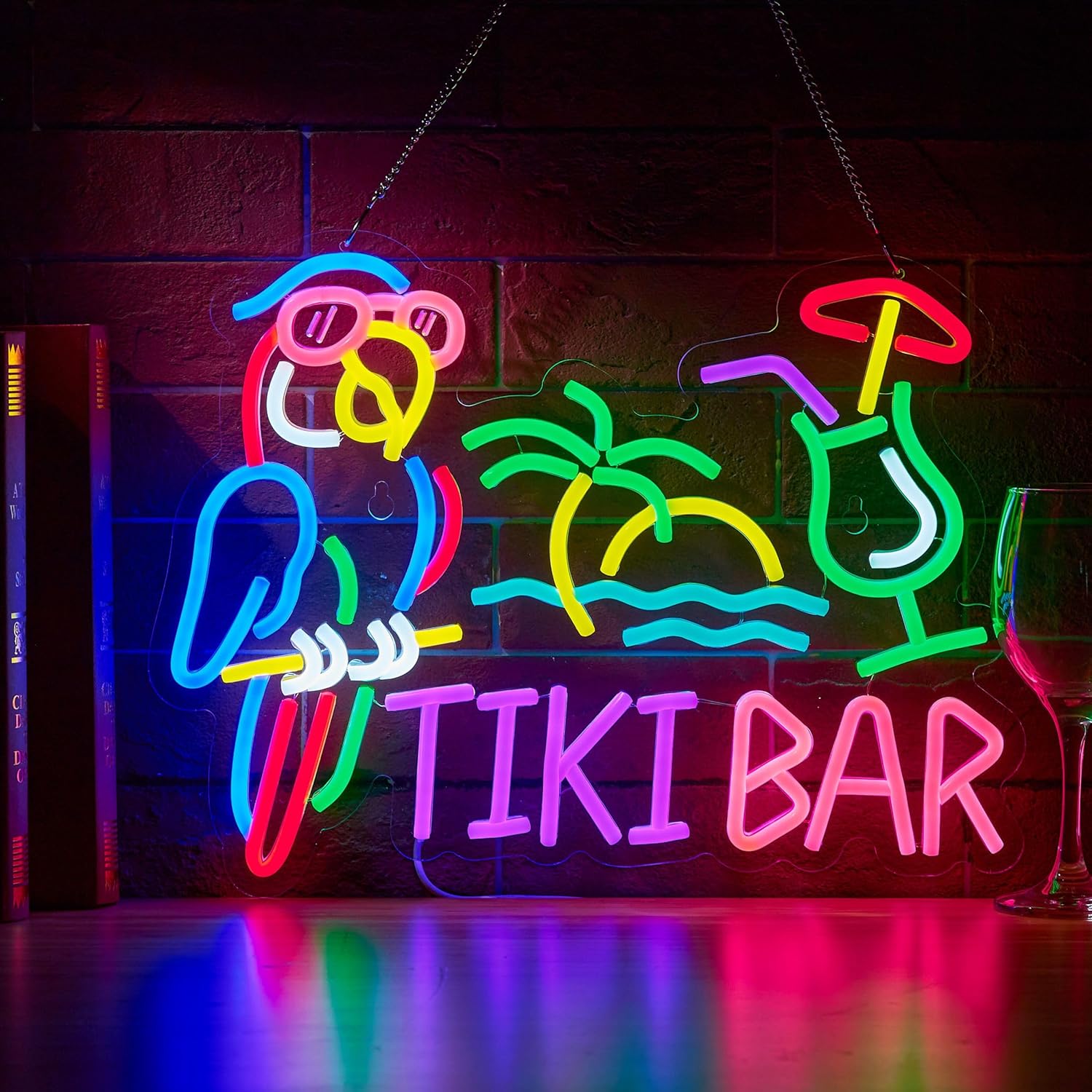 Lighting Tree Decor - Tiki Bar Papağan Palmiye Ağacı Neon
