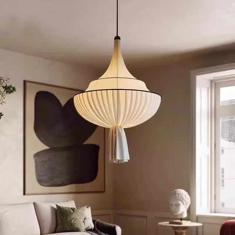 Japanese Lighting Decor - Japon Retro Wabi Sabi Kumaş Avize