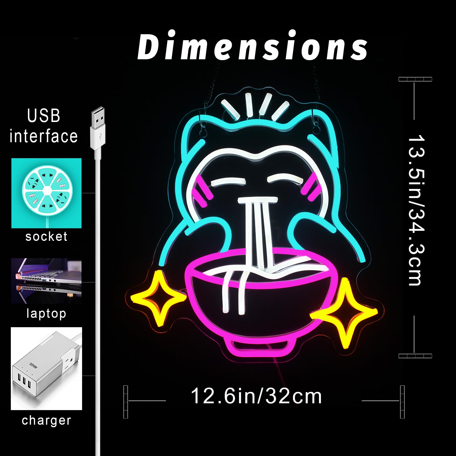 LED Ramen Neon Işığı - Sevimli - Japanese Lighting Decor incelemesi ve fiyatı