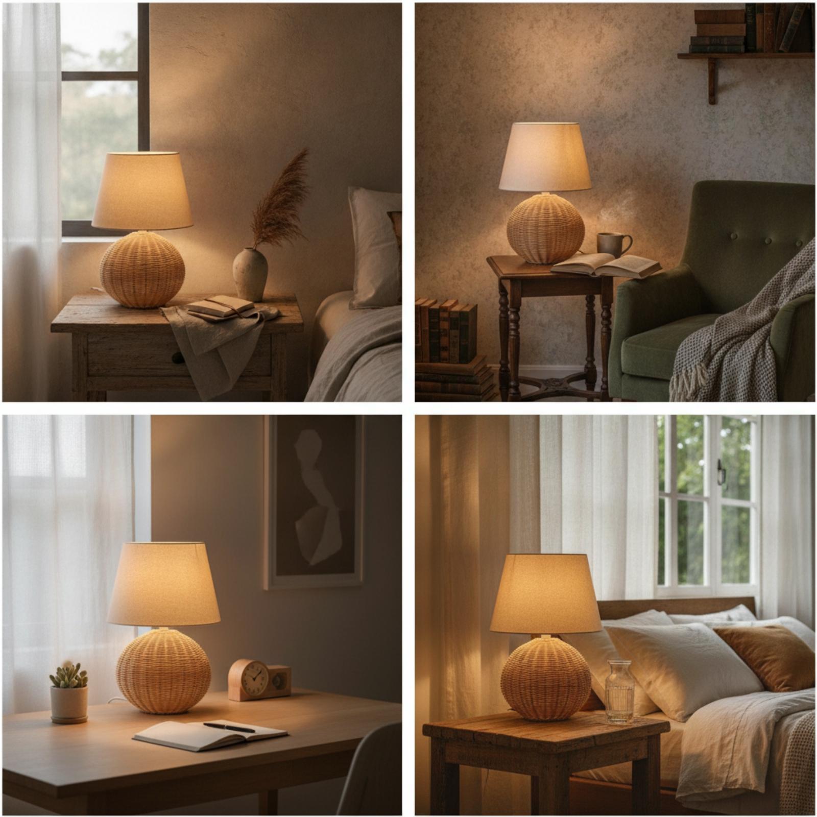Yatak Başı Lambası Rattan Taba - Lighting Decor In Room incelemesi ve fiyatı