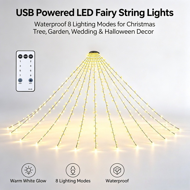 USB LED Peri Işık Dizileri, Ba - Lighting Tree Decor incelemesi ve fiyatı