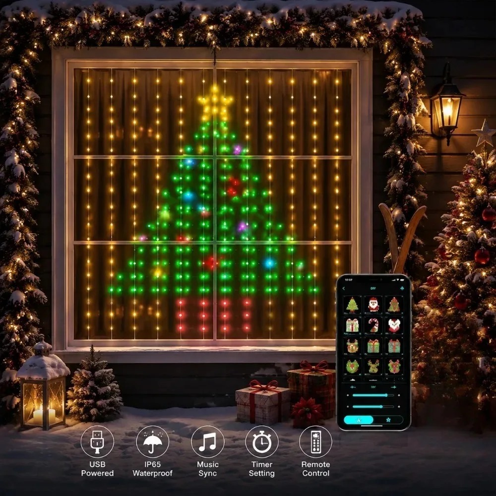 LED Piksel Perde Işıkları Blue - Home Lighting And Decor incelemesi ve fiyatı