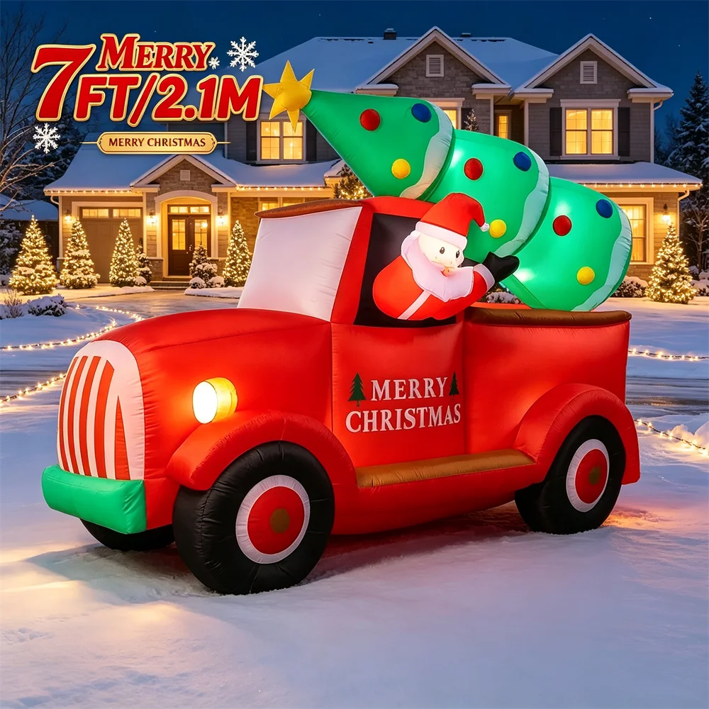 7FT Işıklı Noel Şişme Modeli D - Lighting Tree Decor incelemesi ve fiyatı