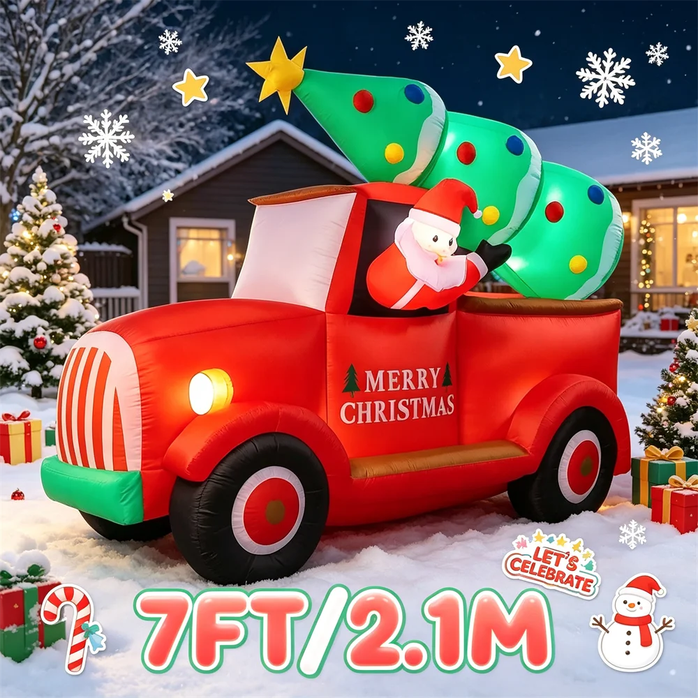 7FT Işıklı Noel Şişme Modeli D - Lighting Tree Decor incelemesi ve fiyatı