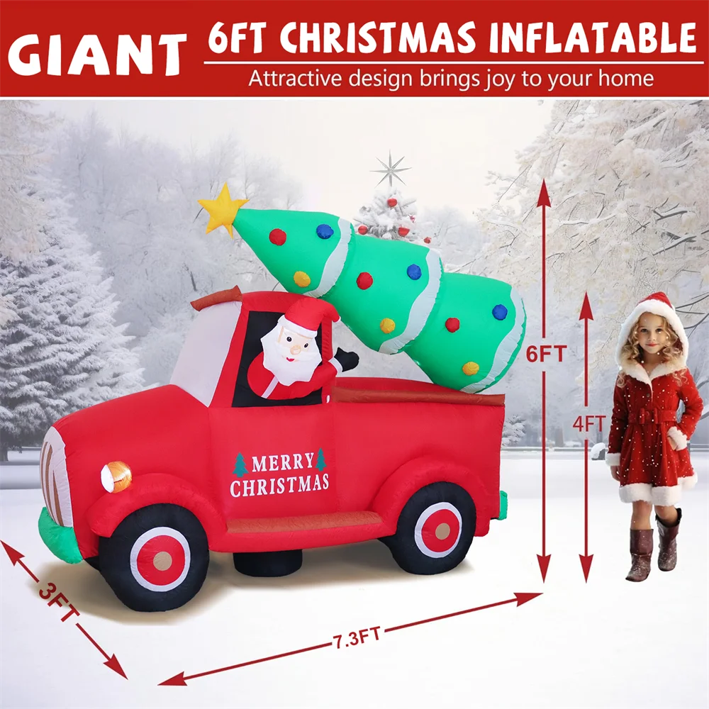 7FT Işıklı Noel Şişme Modeli D - Lighting Tree Decor incelemesi ve fiyatı