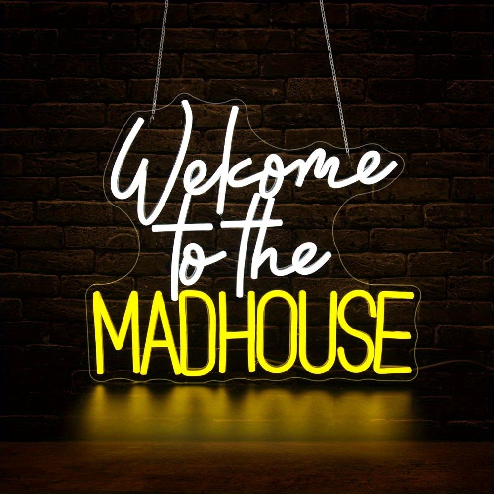 Madhouse'ya Hoş Geldiniz Neon  - Outdoor Lighting Decor Ideas incelemesi ve fiyatı