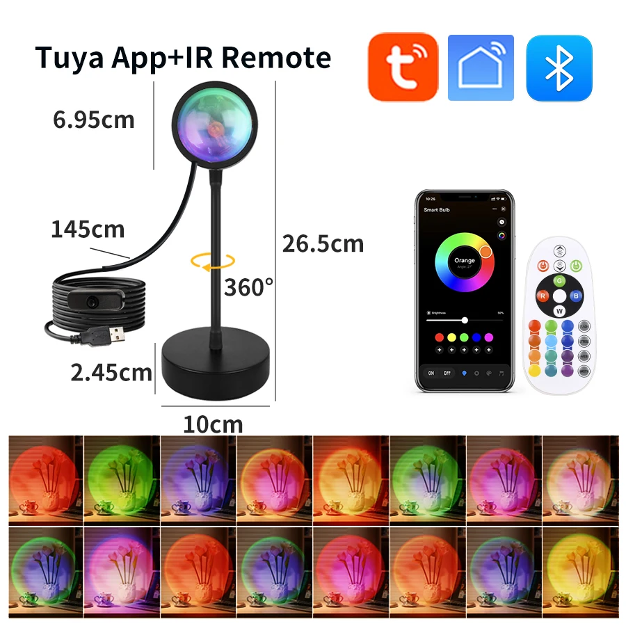 Akıllı Gün Batımı Lambası Tuya - Sunset Lamp Projection incelemesi ve fiyatı