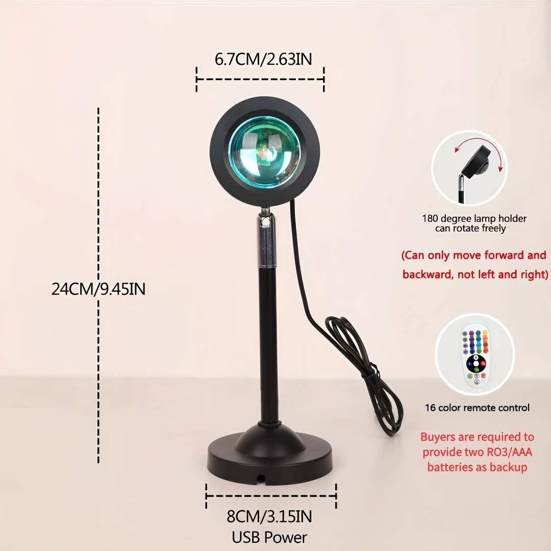 16 Renkli Gün Batımı Projeksiy - Sunset Lamp Projection incelemesi ve fiyatı
