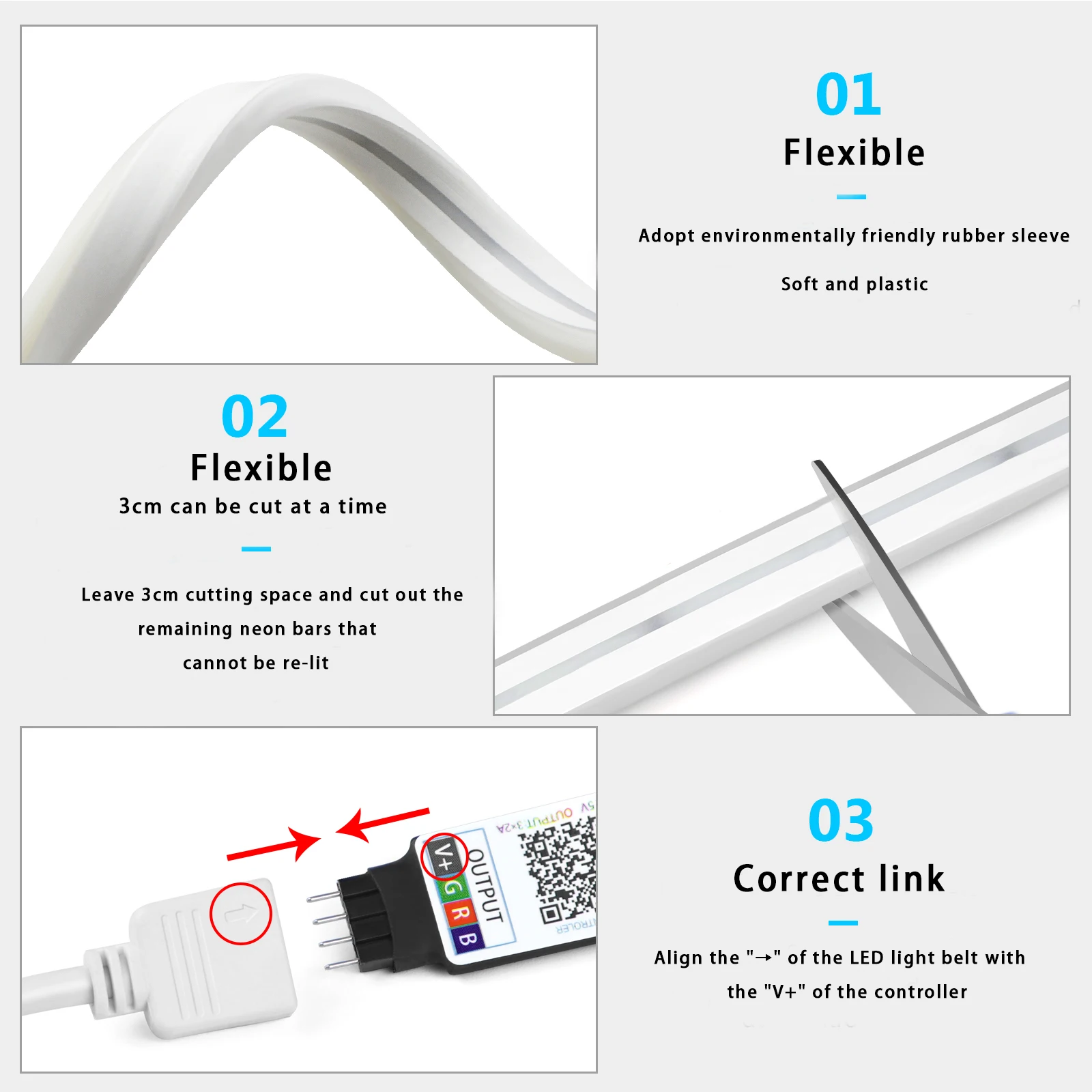 1-5m RGB LED Neon Şerit Işık 5 - Lighting Decor Ideas incelemesi ve fiyatı